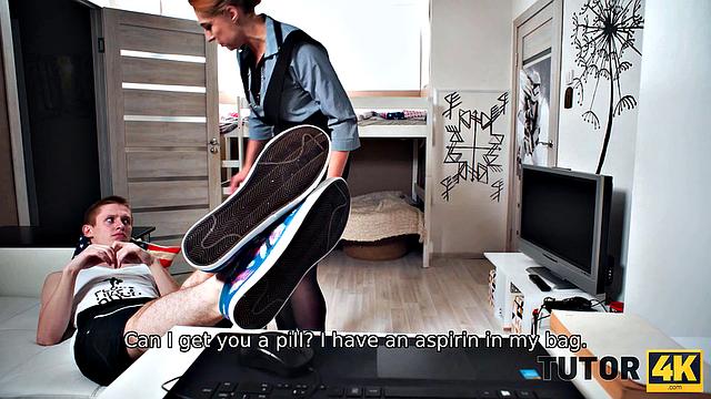 TUTOR4K. Fellow fucks English tutor in room full of hidden cams