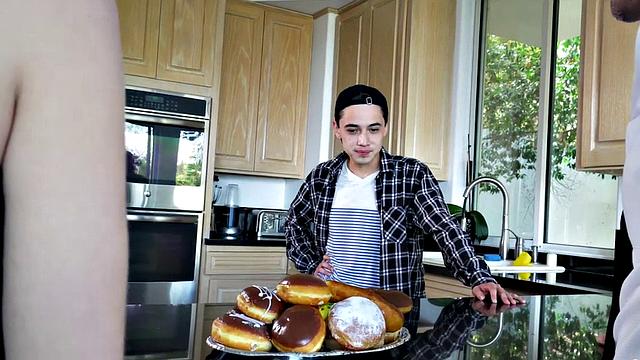 Kinky tattooed cougar loves sucking before getting fucked hard in the kitchen