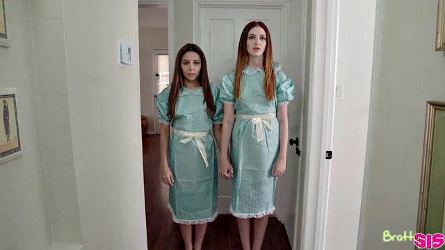 приёмные сёстры в одинаковых платьях сразу накинулись на сводного брата