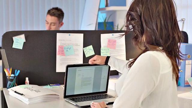 Erotic office beauty rides colleague's dick before blowjob