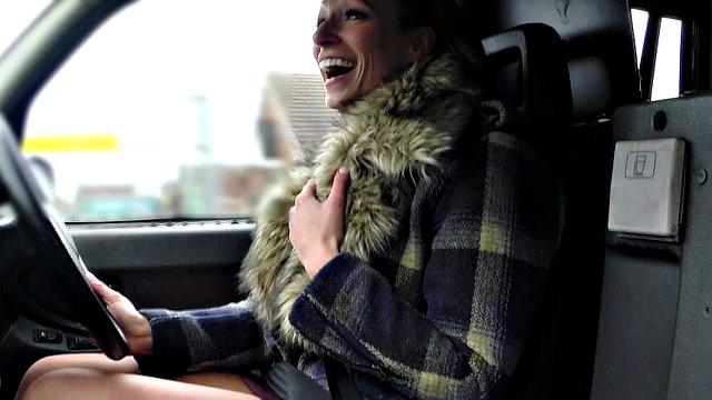 Kinky tattooed lesbians have intense anal orgasms in taxi