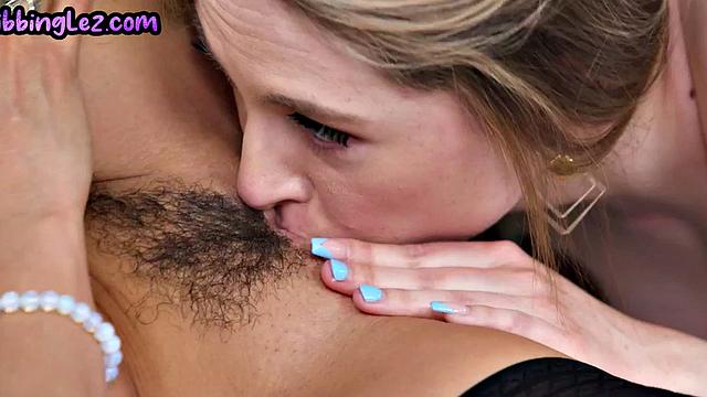 Inked lez maid gets her pussy licked by bigtitted babe