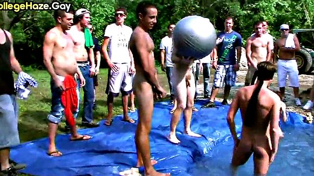 Public sucking str8 sucks outdoor for fraternity audience