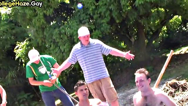 Public sucking str8 sucks outdoor for fraternity audience