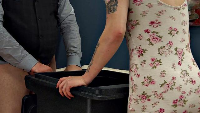 Kinky slut throating cock