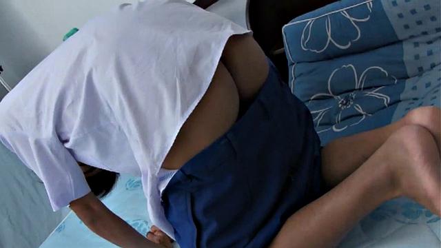 Hot Asian chick gets a hot enema & a sticky creampie from her doctor