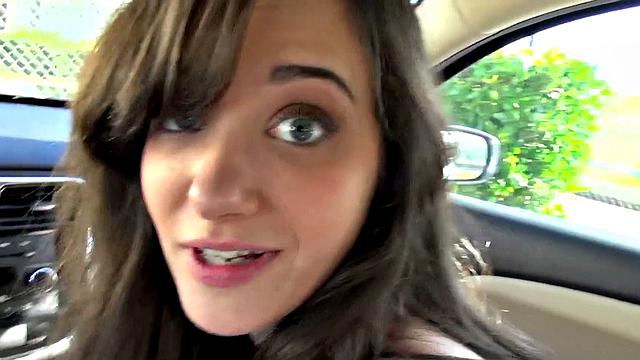 Paige's steamy outdoor session with a facial in her glasses