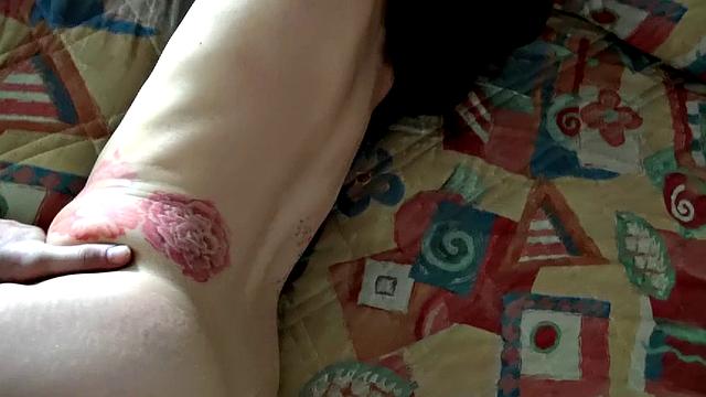 Paige's steamy outdoor session with a facial in her glasses