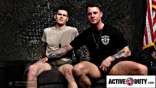Abbie Twink Facialised By Beefy Soldier - Jason Windsor, Tyler James - ActiveDuty