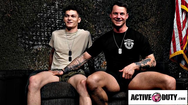 Abbie Twink Facialised By Beefy Soldier - Jason Windsor, Tyler James - ActiveDuty