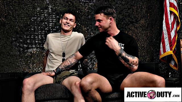 Abbie Twink Facialised By Beefy Soldier - Jason Windsor, Tyler James - ActiveDuty