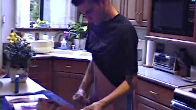 Ric brings a porn magazine, lube, and a towel to rip one off. After pulling out his hard dick and flipping through girlie magazines, Ric lets a helping hand tpuch him.