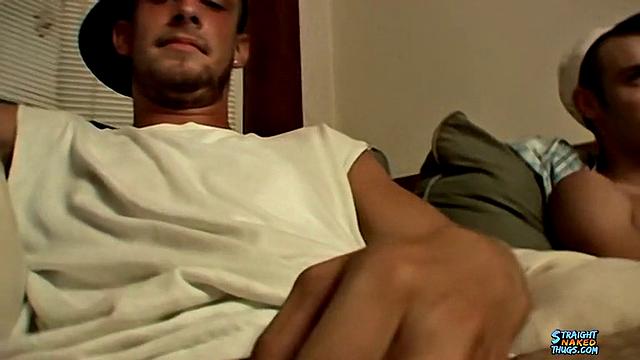 Straight Guys Take Turns Jerking a Cock - Ajax And CG