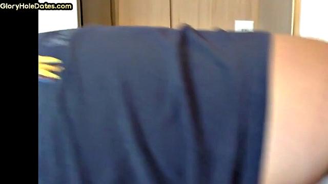 Gloryhole DILF sucks cock in closeup anal sex