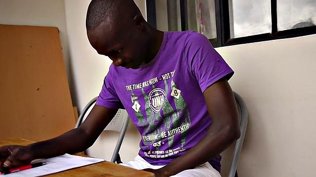 Real black African wanking solo