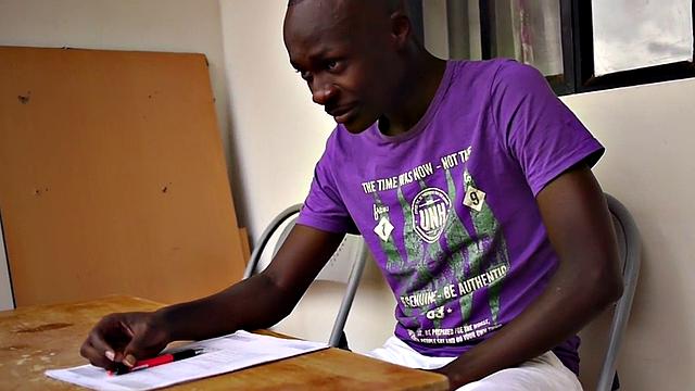 Real black African wanking solo