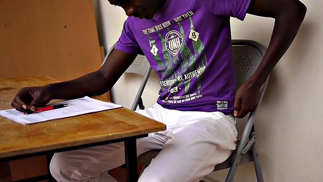 Real black African wanking solo