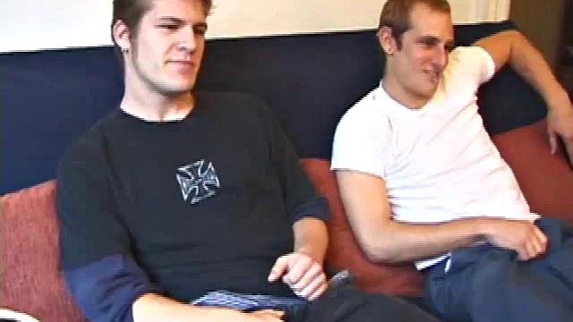 Torque is back with new skater pal Alex West. Torque introduces Alex to the world of porn and soon both boys are naked, beating their meat.