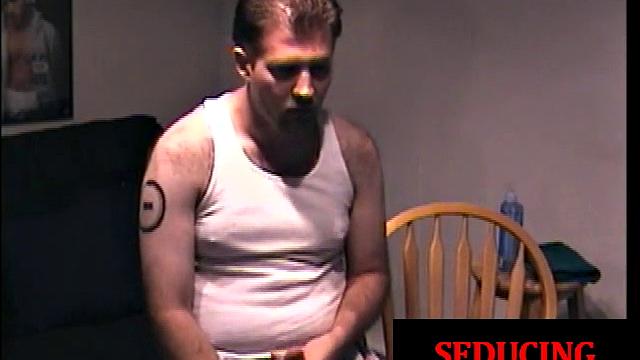 Blindfolded straighty blown by mature DILF for cum