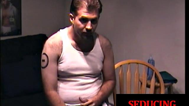 Blindfolded straighty blown by mature DILF for cum