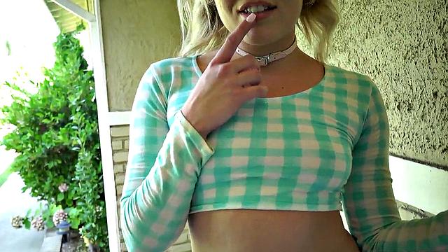 Submissive babe in high heels deepthroats hard dick