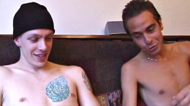Shane and Vincenzo go down on cock together