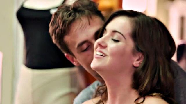 Kinky tattooed teen gets her tight pussy fingered & licked in socks while getting pounded from behind