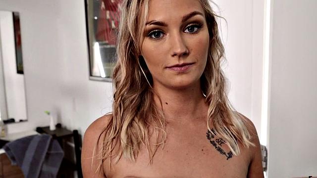 Check out this inked-up reality teen getting her tight pussy pounded in a reverse cowgirl and side-fucking pickup session