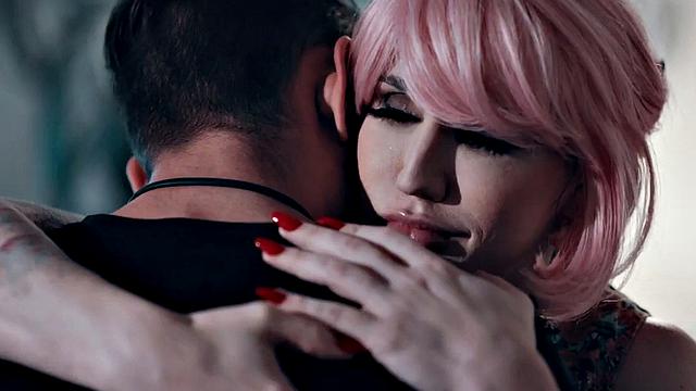 Transgender nympho fucked by male in doggystyle