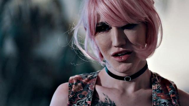 Transgender nympho fucked by male in doggystyle