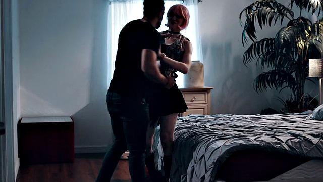 Transgender nympho fucked by male in doggystyle