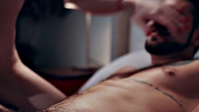 Transgender nympho fucked by male in doggystyle