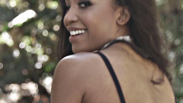 Lingerie black babe squirts after blowjob and doggy style