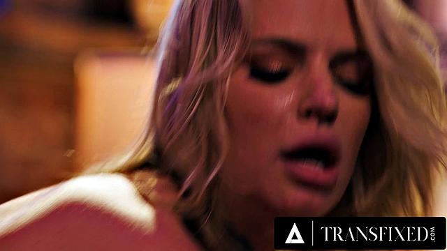 TRANSFIXED - Trans Janie Blade Fucks Busty Rachael Cavalli During Pool Game