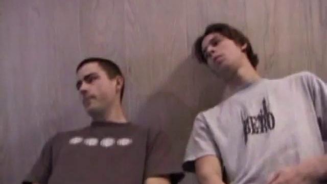 Dan and Jayden stroke side by side, sharing every moan and sensation