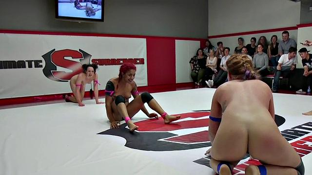 Redhead Ebony seduces perverted lez bae in a wild threesome