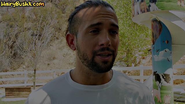 Naughty 21yo gives blowjob outdoor