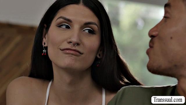 Sucking my handsome friend's cock in my room