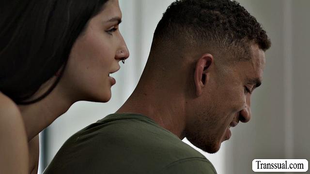 Sucking my handsome friend's cock in my room