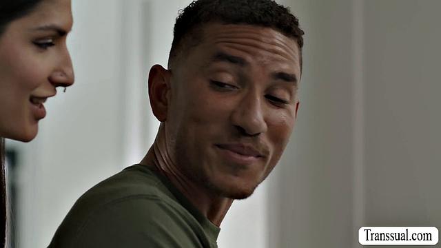 Sucking my handsome friend's cock in my room