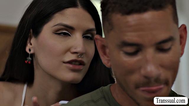 Sucking my handsome friend's cock in my room