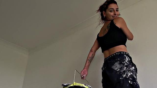 SPASCALSSUBSLUTS - Redhead subslut with Cat Collar in 3way domination