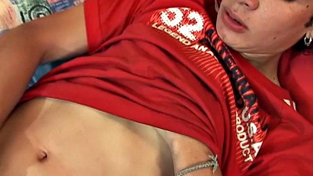 This curly haired Latin twink, with the suck your cock lips, is quick to get naked and stroke up his uncut cock. But before getting down to business, Juan parts his butt cheeks to give us a good look at his hole, and then slides a finger in.