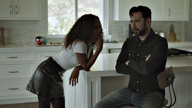 Stepdaddy fucks Ebony squirting after deepthroated