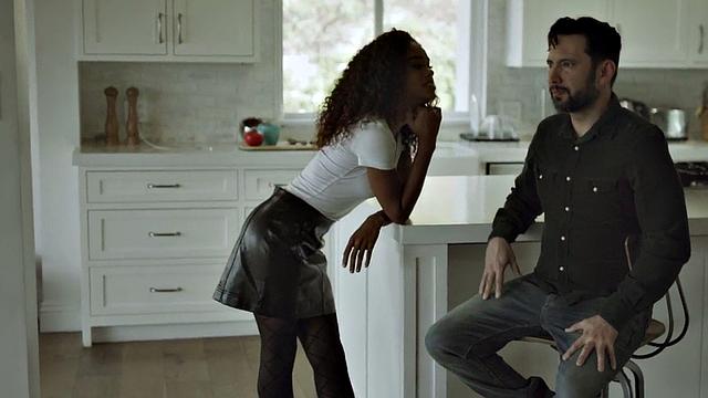 Stepdaddy fucks Ebony squirting after deepthroated