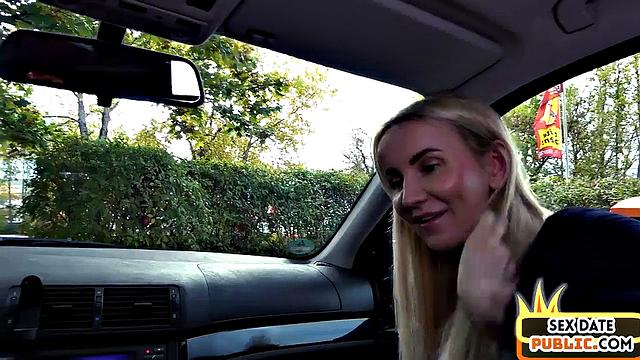 Public amateur slut banged by big dick in wet pussy