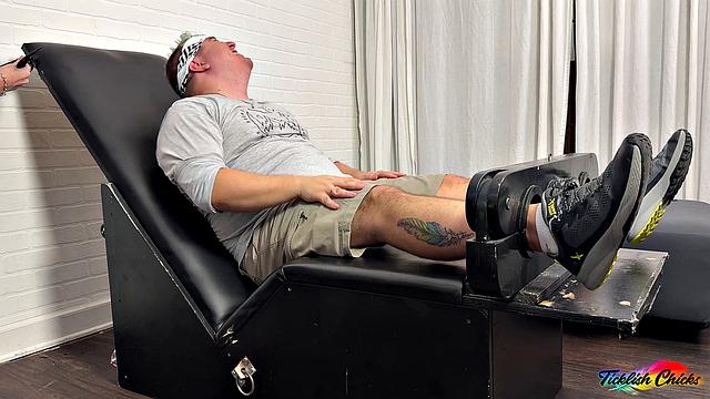 Vicky Vix Puts Matt in the Tickling Chair