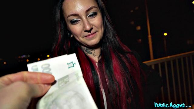 Tattooed Babe Fucked in Boiler Room