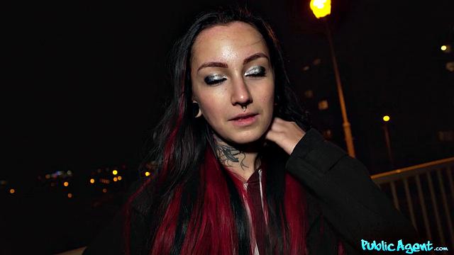 Tattooed Babe Fucked in Boiler Room