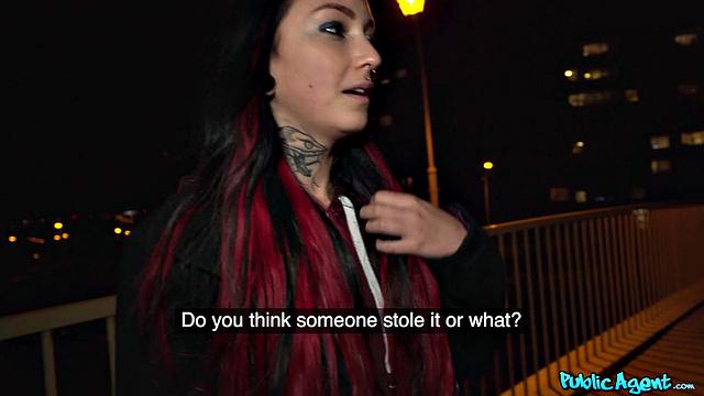 Tattooed Babe Fucked in Boiler Room